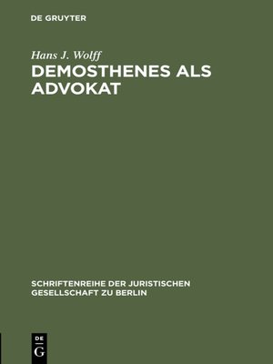 cover image of Demosthenes als Advokat
